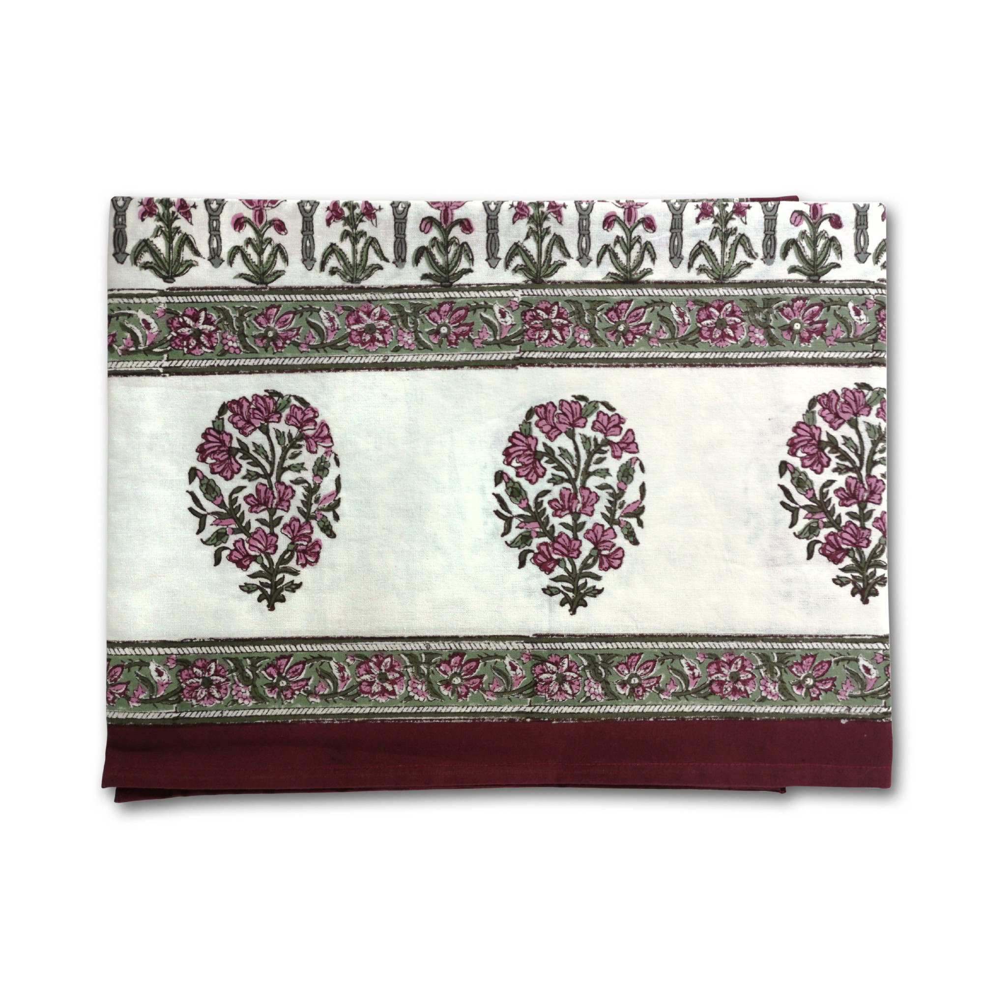 Tischdecke 'Bouquet', rot, creme, L 225 cm, B 150 cm von fischer's lagerhaus