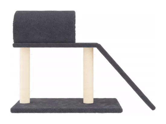 Arbres à chat avec tunnel et échelle gris foncé 55,5 cm