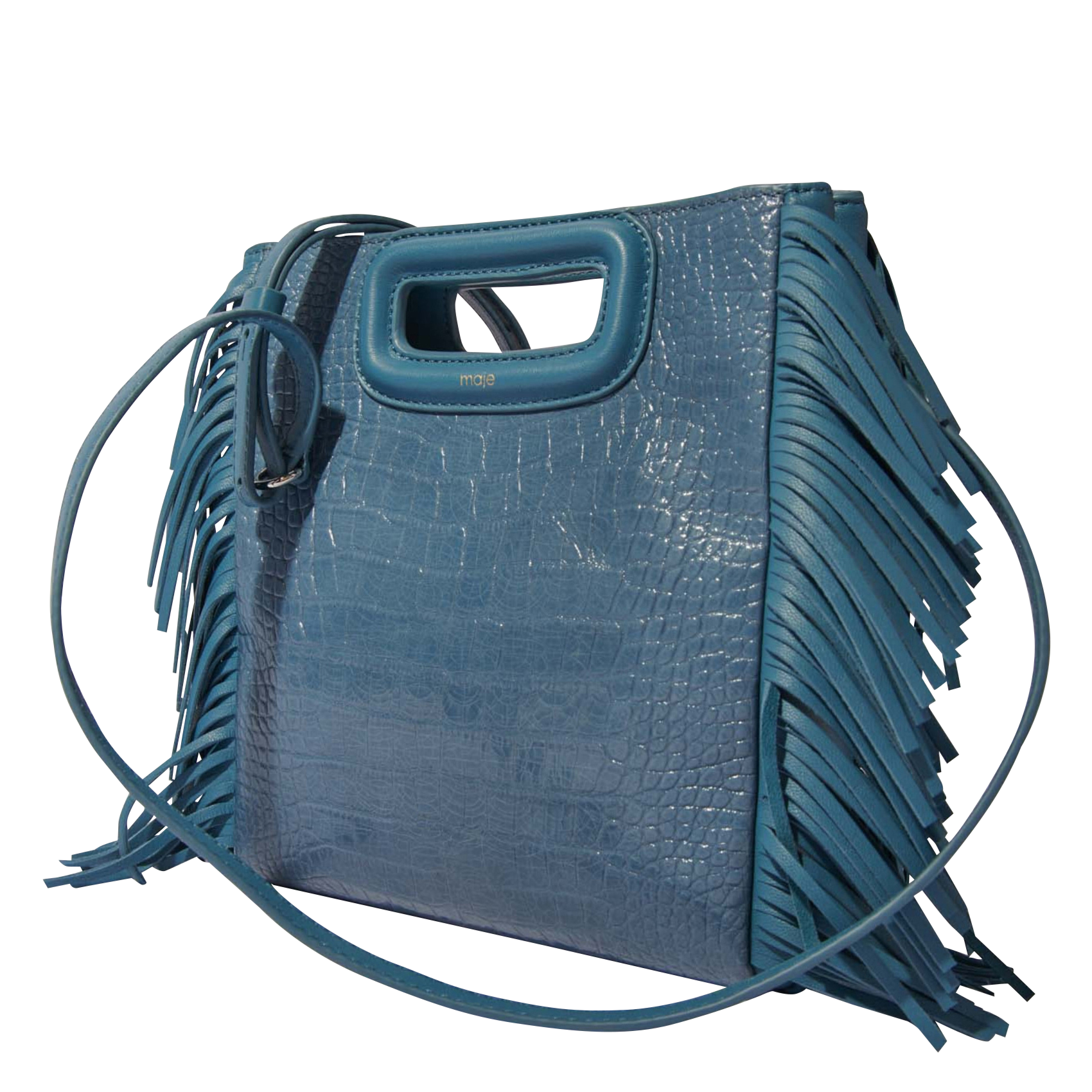 M - Sac bandoulière en cuir | Bleu