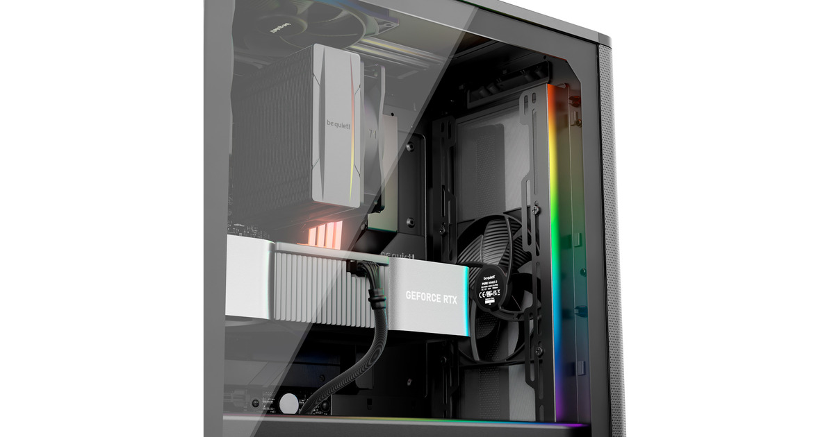 be quiet!PURE BASE 501 DX midi tower behuizing  (Zwart | 2x USB-A | 1x USB-C | RGB | Tempered Glass)