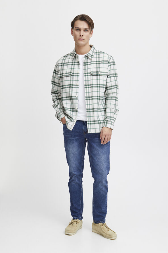 Casual Friday CFAUGUSTO checked overshirt Trekking green