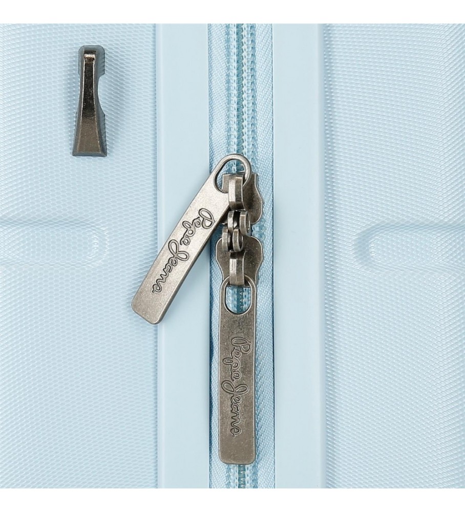 Nécessaire Pepe Jeans em ABS, adaptável a malas de viagem, cor Azul Accent - 29x21x15cm -