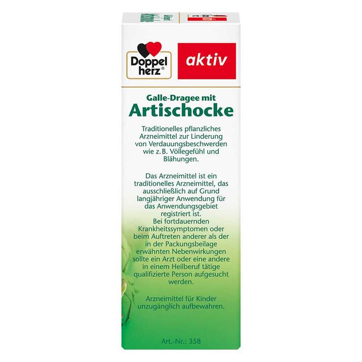 Doppelherz Galle-Dragee mit Artischocke, 50 St