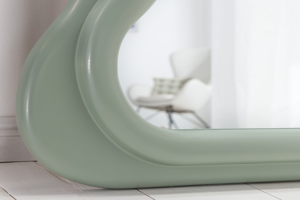 Design Wandspiegel CURVY 160cm salbeigrün