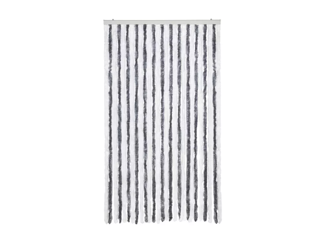 Moustiquaire gris et blanc 118x220 cm chenille