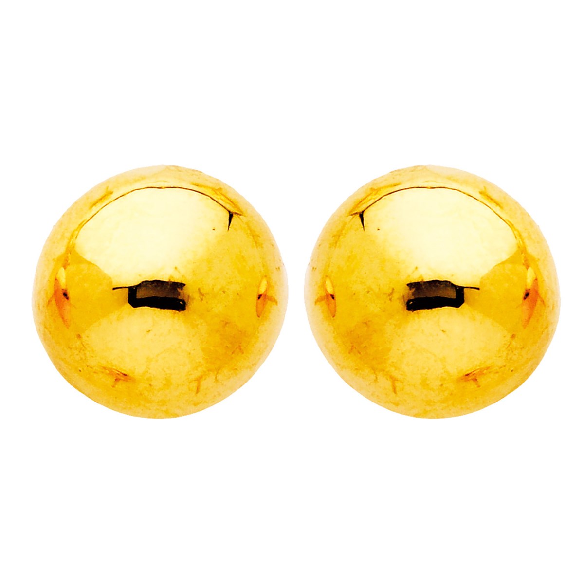 Boucles d'oreilles demi boules 10 mm or