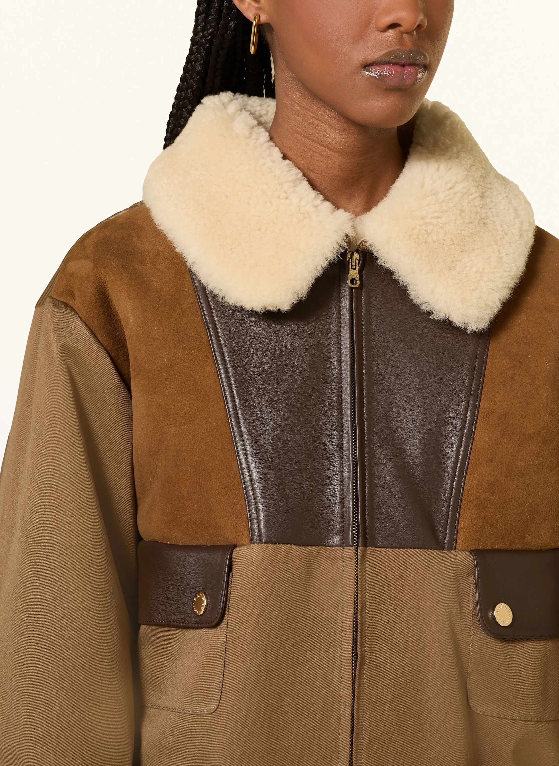 SANDRO Jacke im Materialmix