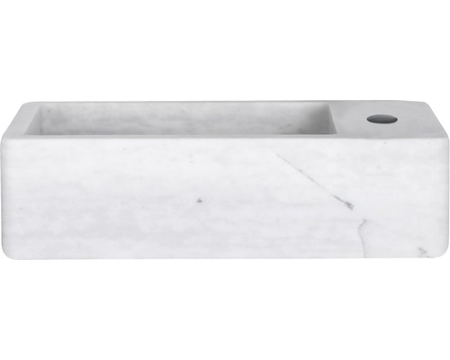 Verschil Handwastafel Hura L 40 x 22 cm Marmer Wit