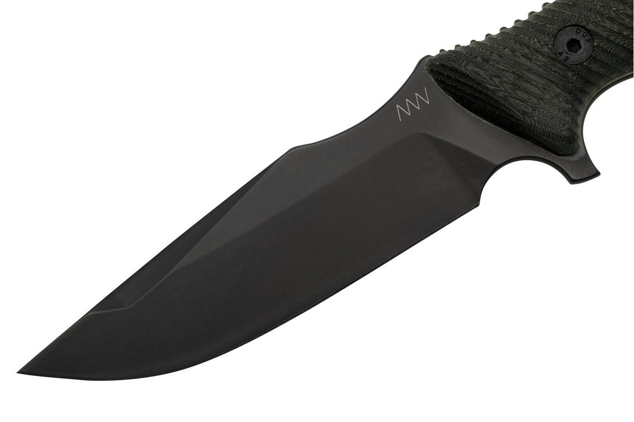 ANV Knives M311 SPELTER DLC Elmax  Black Handle, Black Kydex Sheath, survivalmes