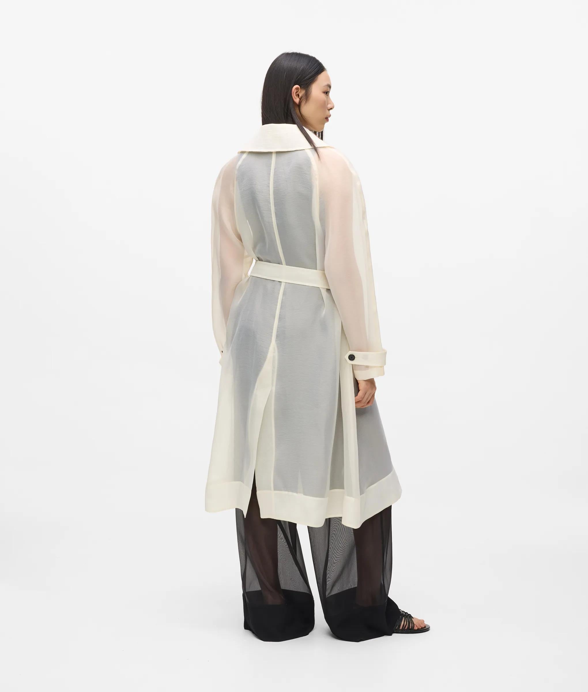 Trench van organza jas