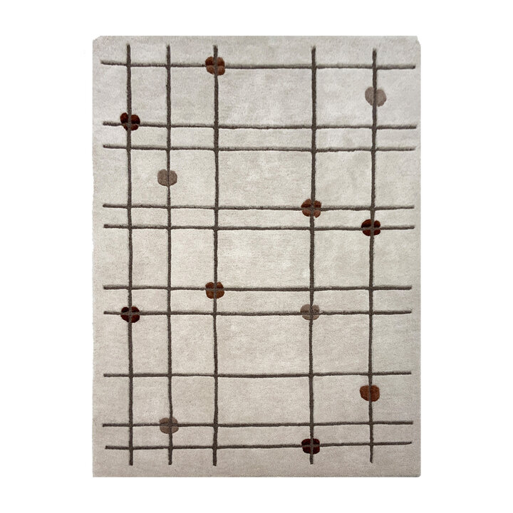 Geometrisch vloerkleed  - Brunello Dots Terracotta