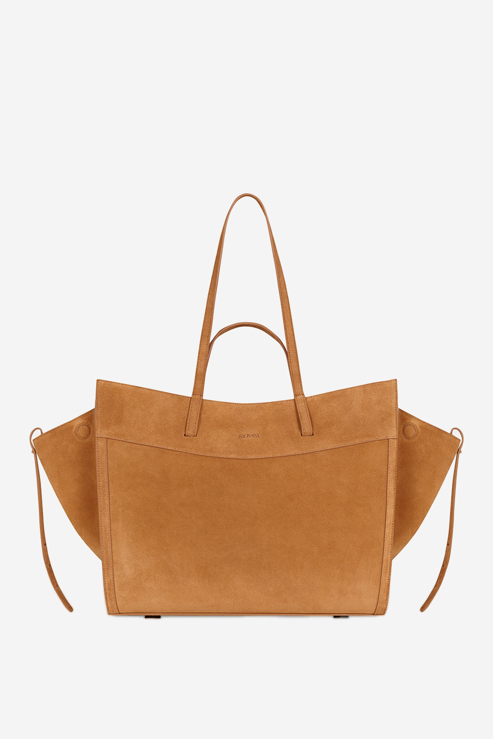 Shopping suede shoulder bag