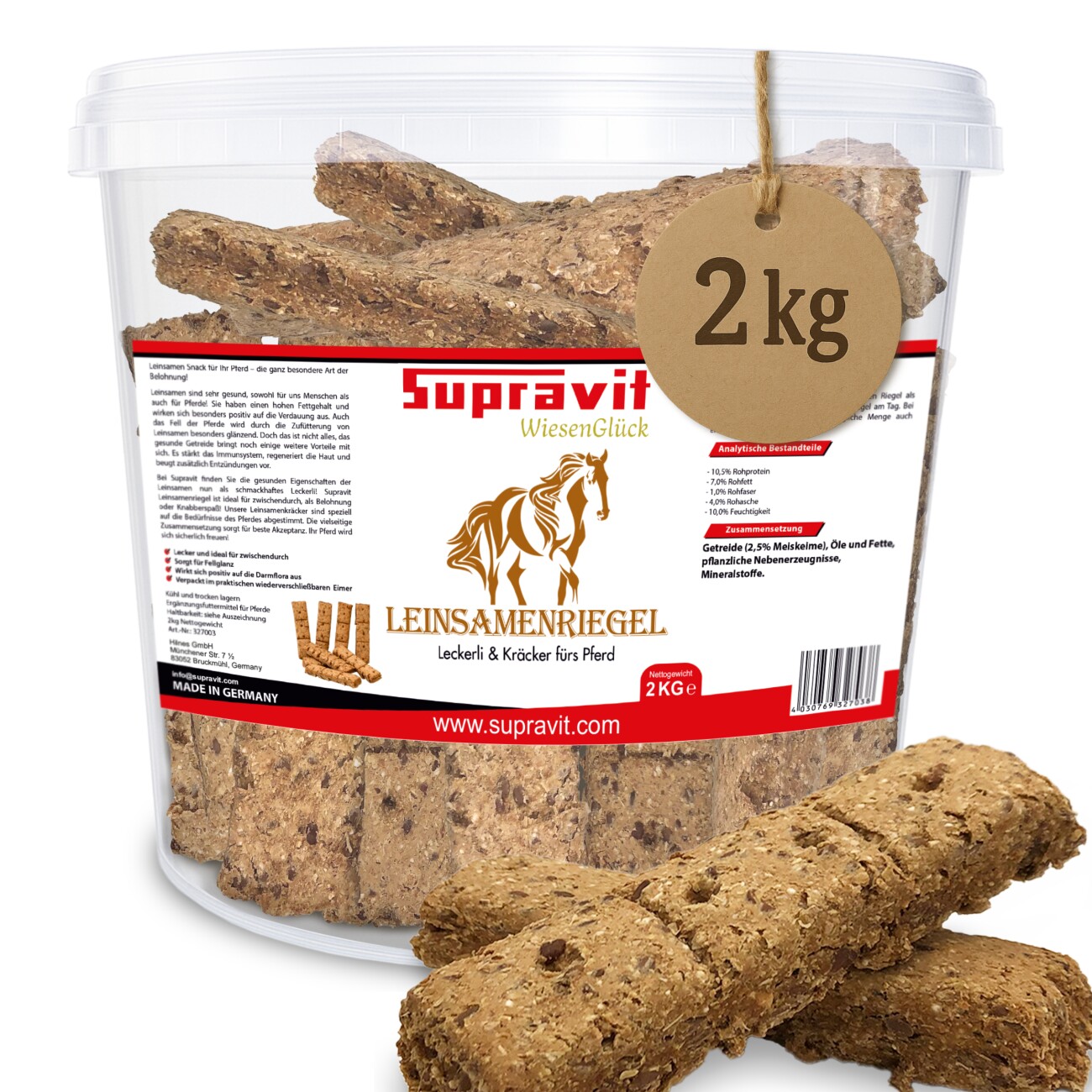 Supravit Leinsamen Leckerli für Pferde 2kg