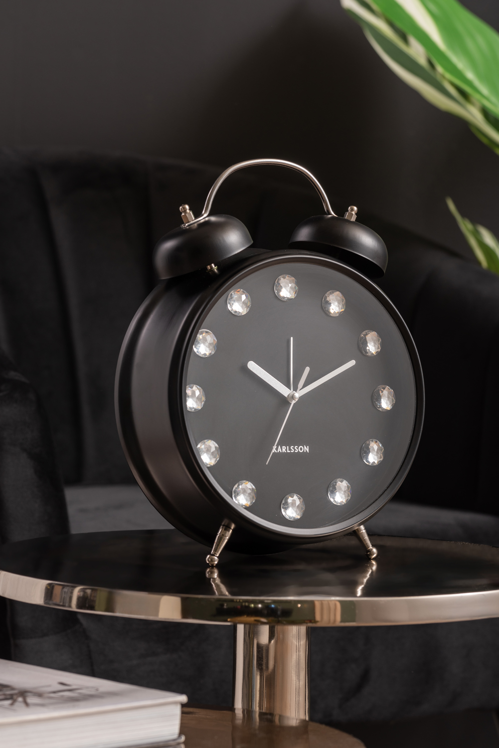 Alarm clock Glam Diamonds XL black