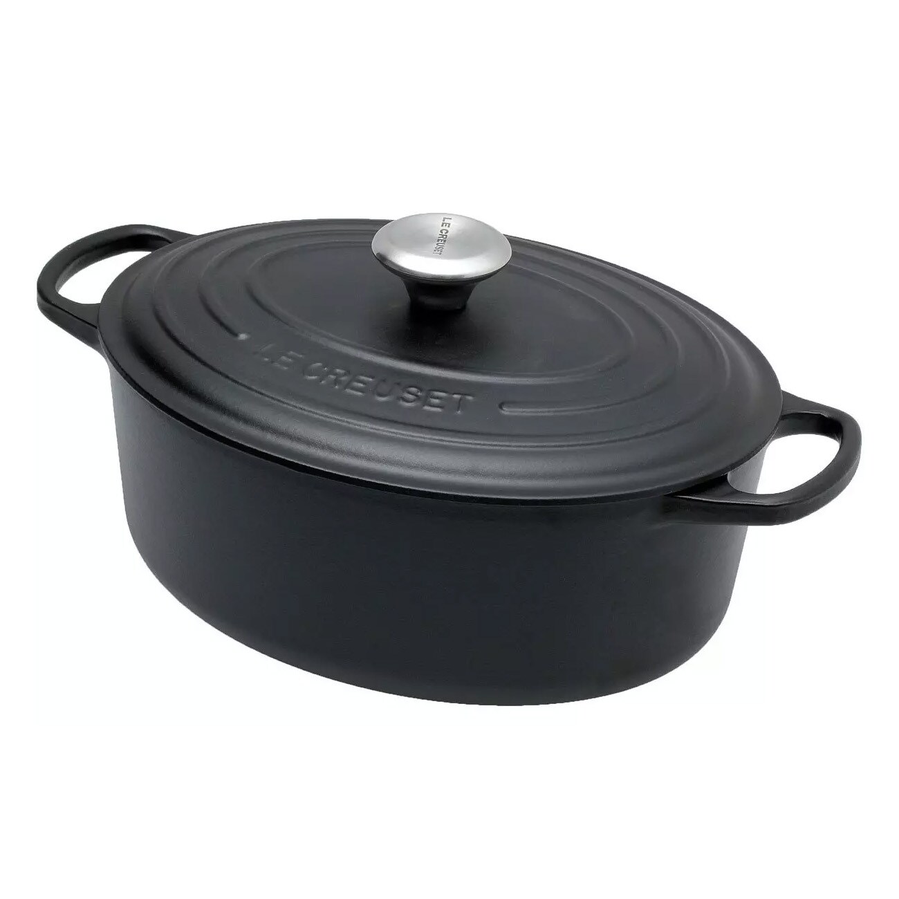 Le Creuset Bräter oval 29 cm schwarz Topf