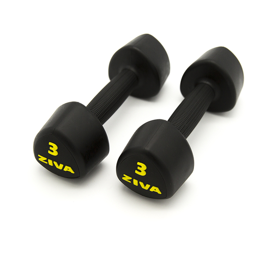 halteres Ziva Classic Studio pretos de 6 kg