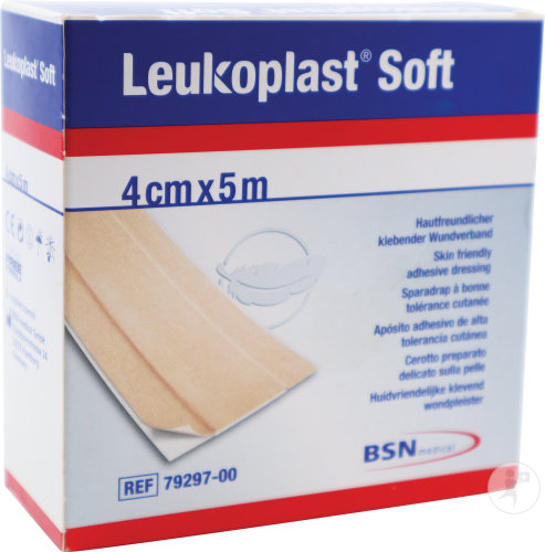 Bsn Medical Leukoplast Soft Sparadrap À Bonne Tolérance Cutanée 4cm x 5m 1 Pièce
