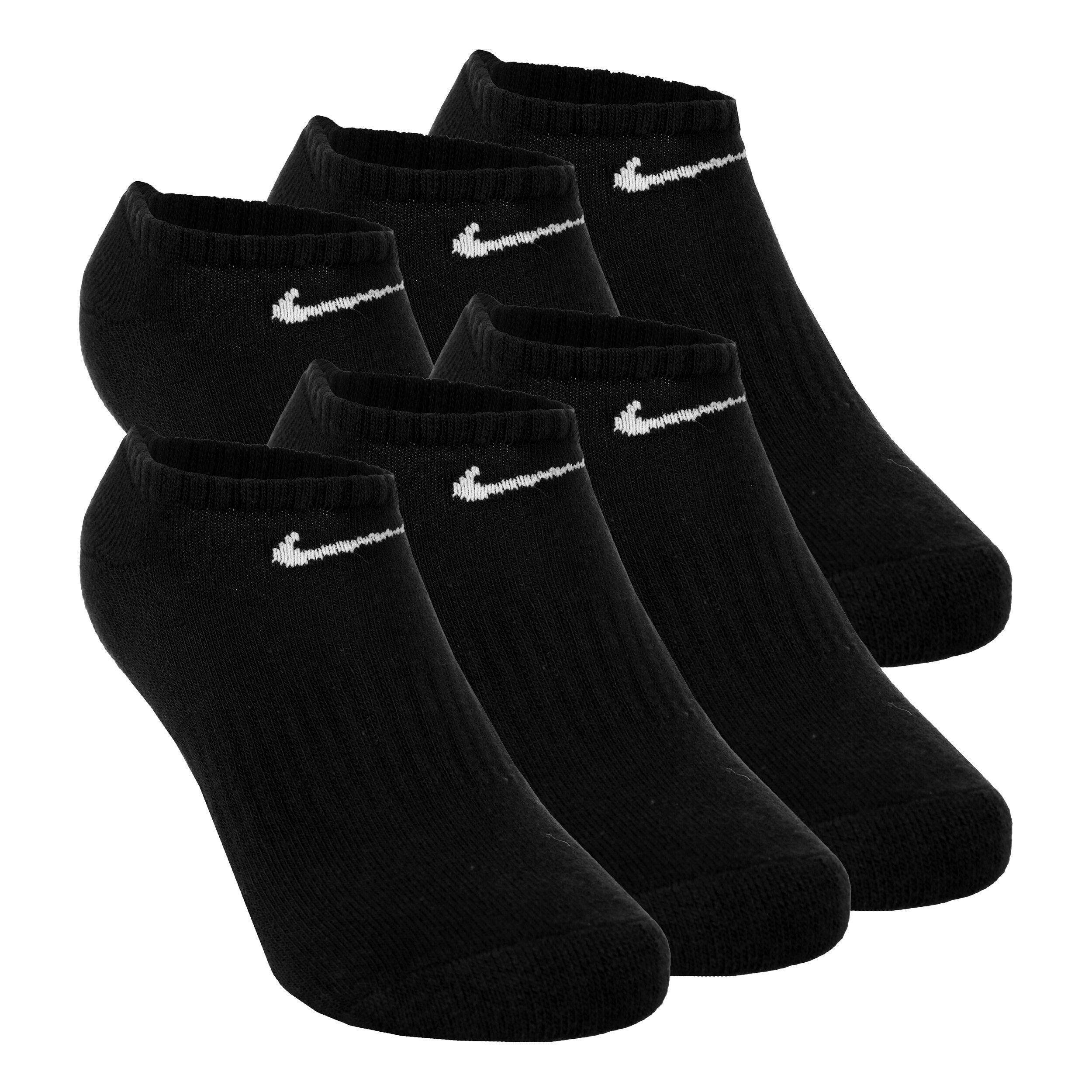 Nike Everyday No-Show Chaussettes De Tennis Pack De 6 - Noir , Blanc