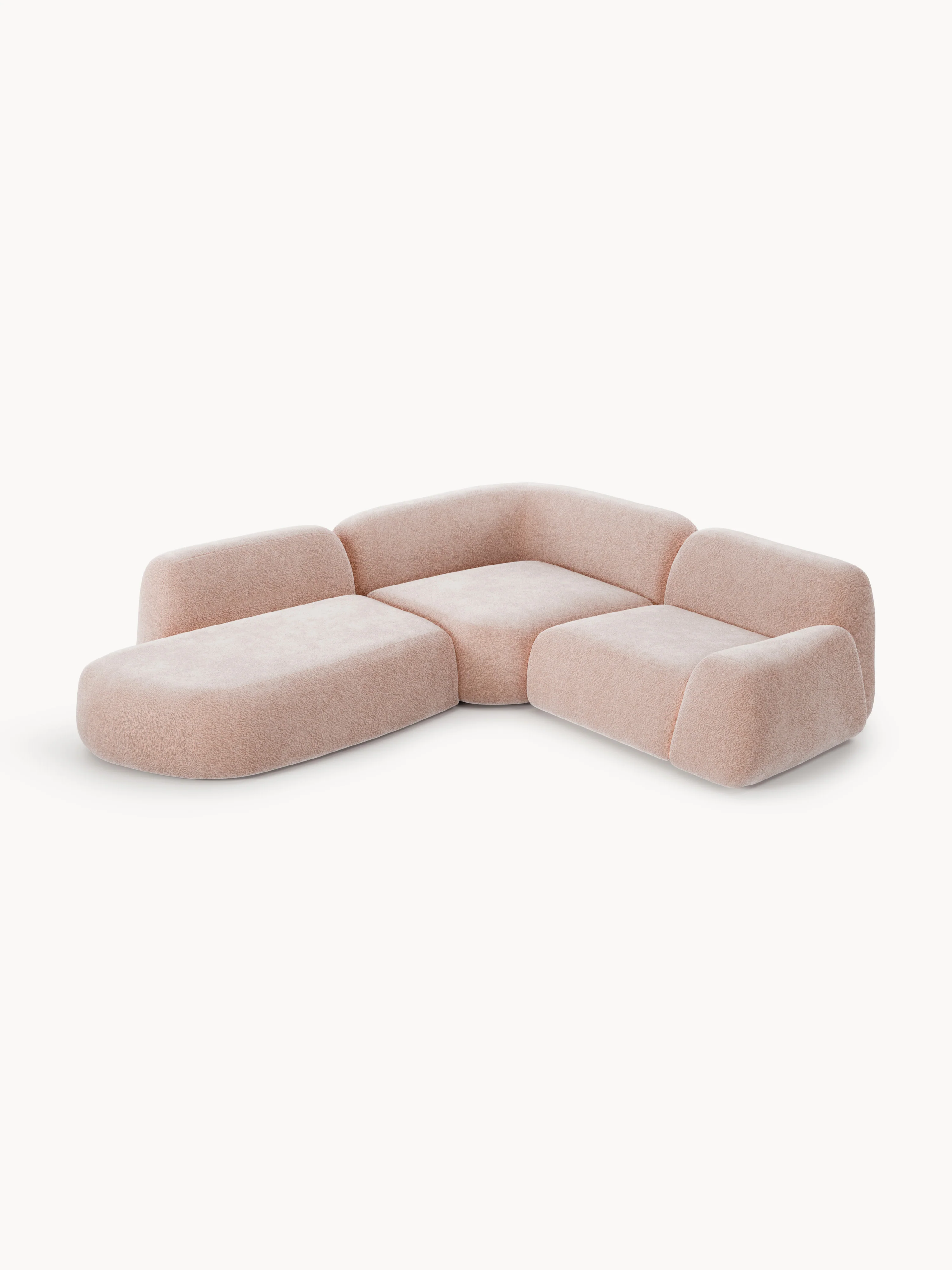 Modulaire hoekbank Wolke (4-zits) met chaise longue