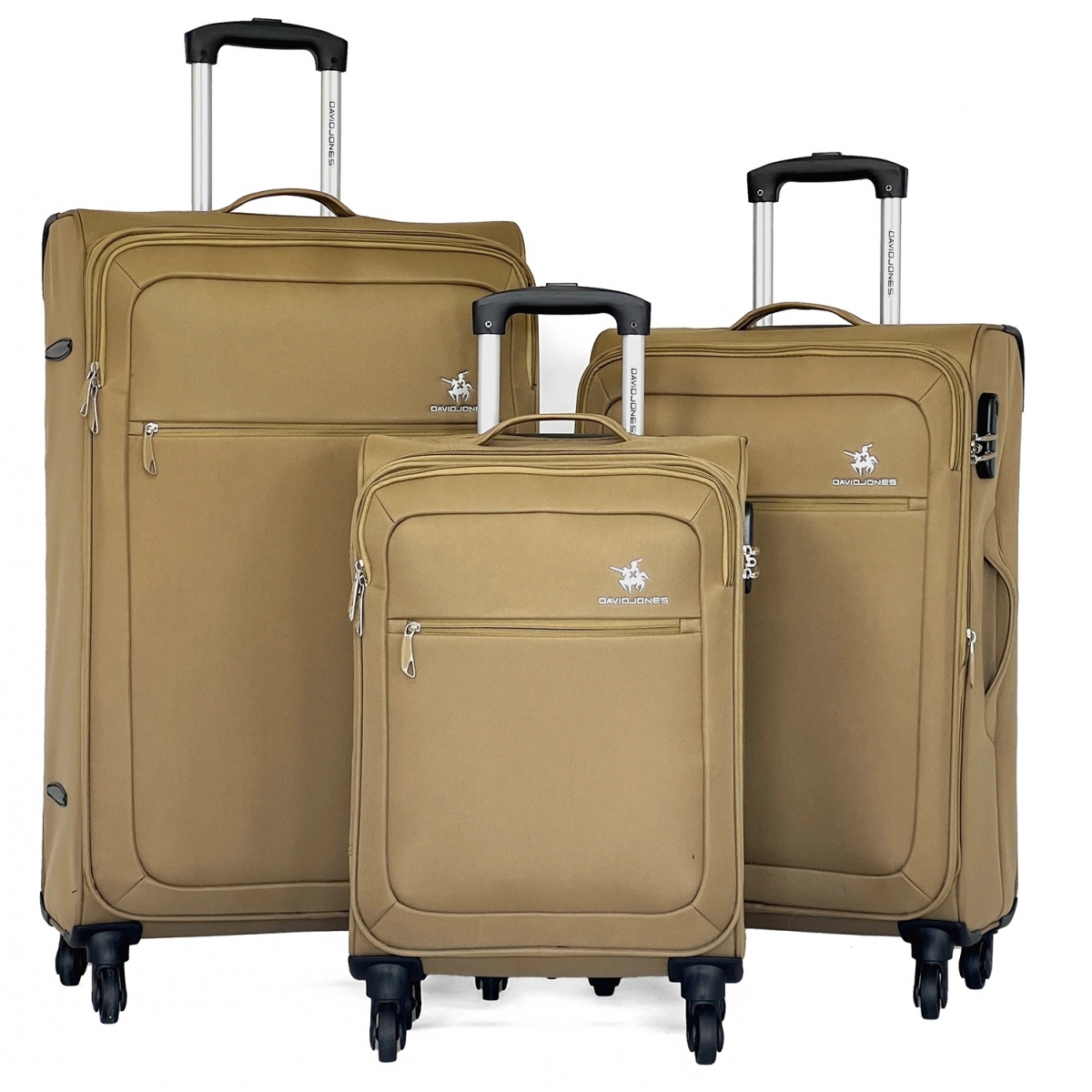 David Jones Lot de 3 valises souples extensibles dont 1 cabine David Jones