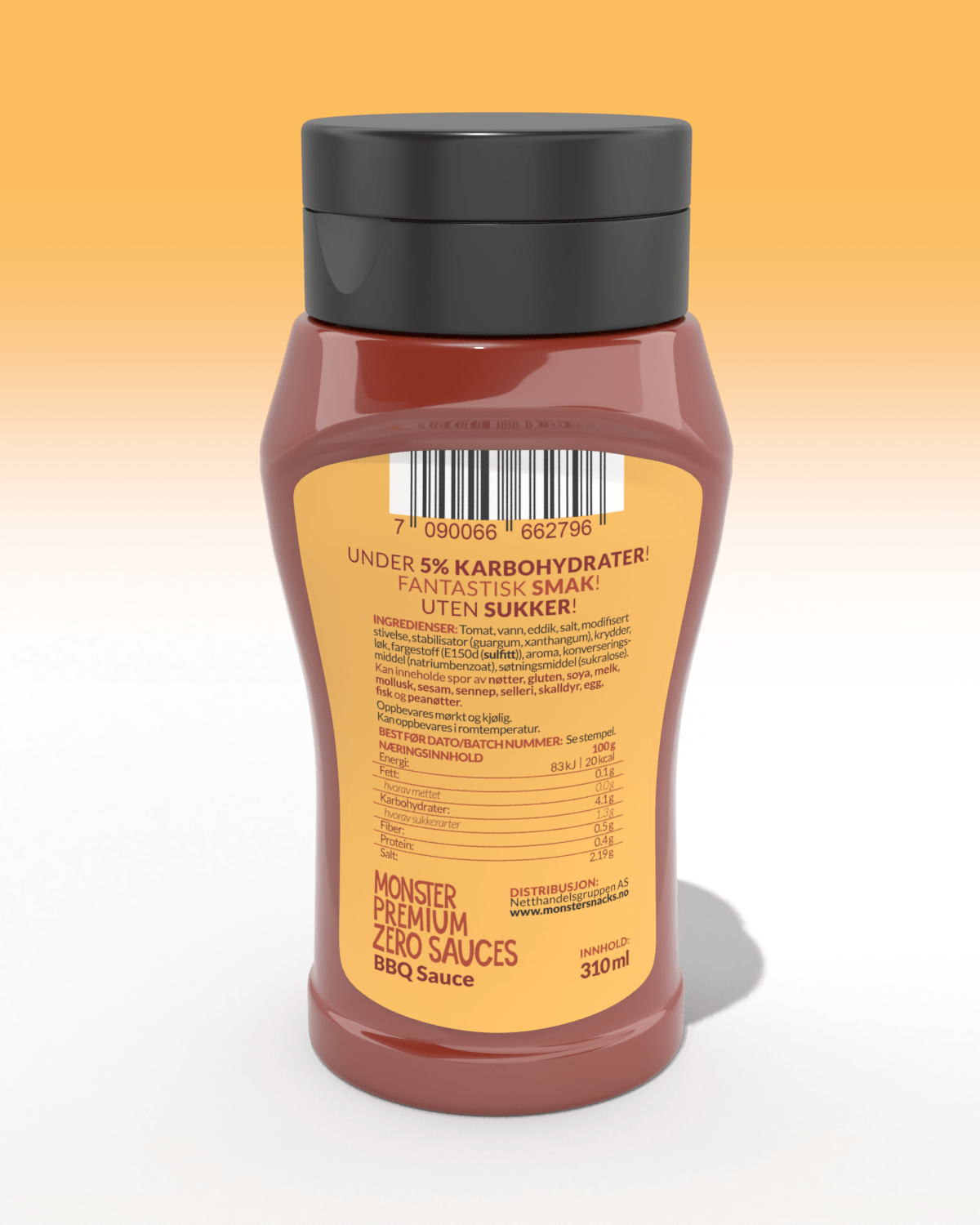 Monster Premium Zero Calorie Sauces - BBQ - TREPAKNING!