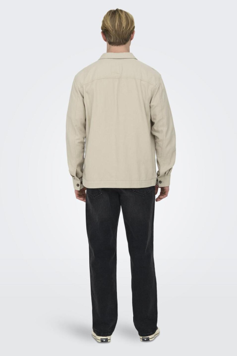 Only & Sons beige heren overhemd