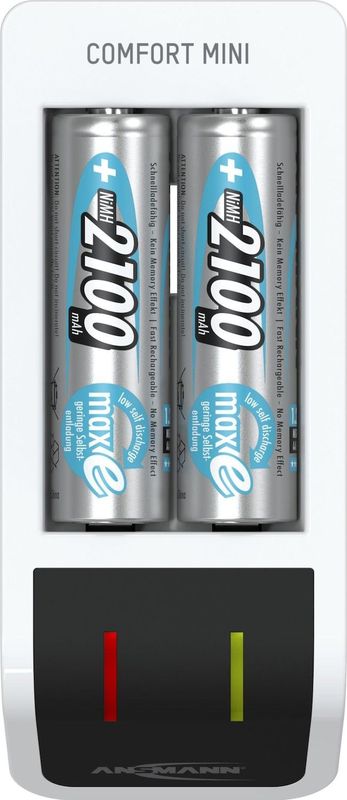Ansmann - Comfort Mini - Laadapp - Incl. 2x AA Accu's - 2100 mAh