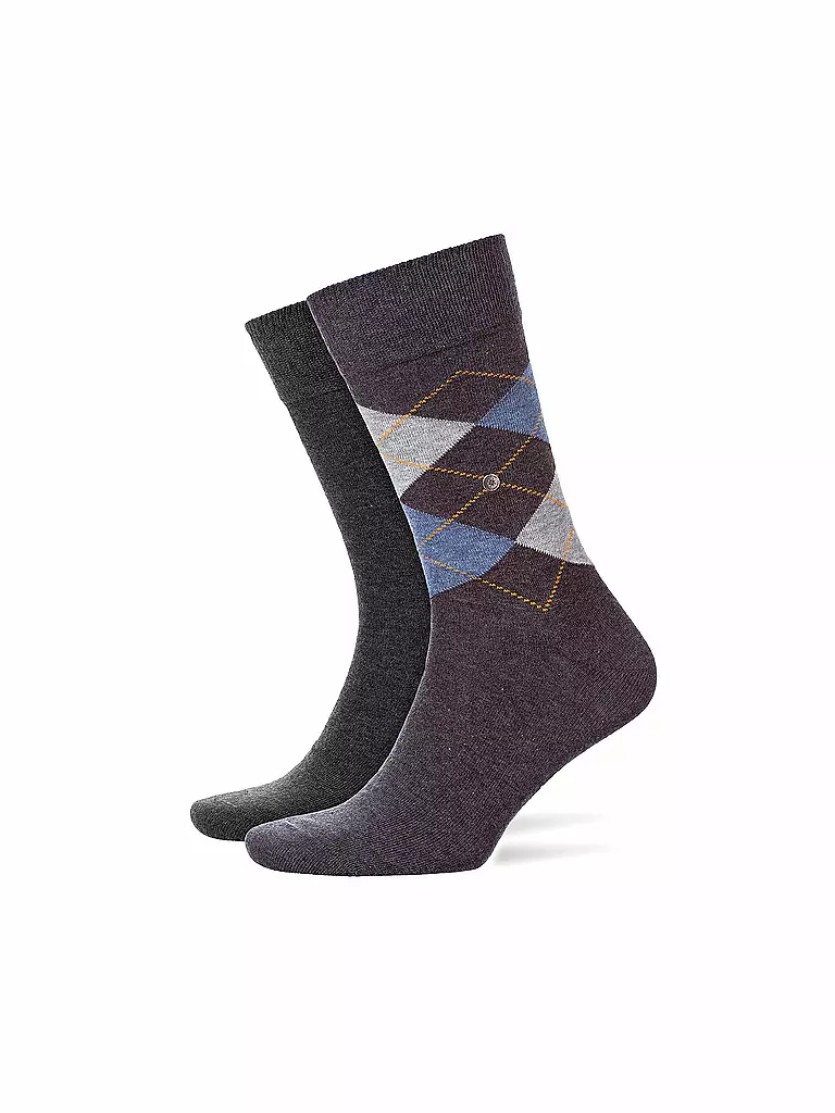 BURLINGTON Herren Socken EVERYDAY 2-er Pkg. 40-46 anthracite mel. grau
