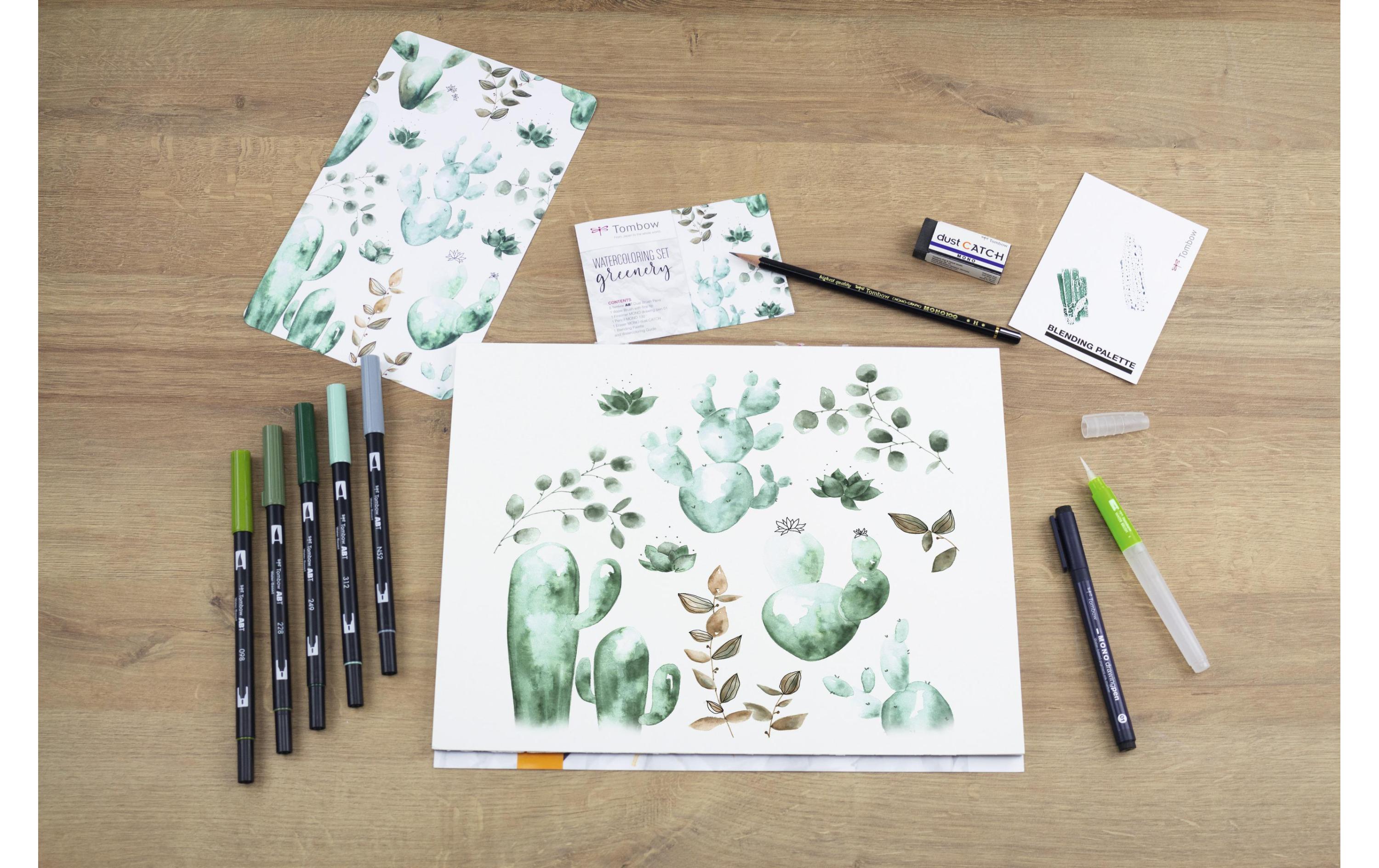 Fineliner Watercolor Set Greenery GrünWatercolor Set