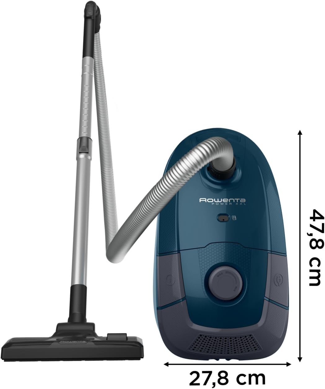 Rowenta Bodenstaubsauger mit Beutel, RO3126 Power XXL, Dunkelblau/Grau