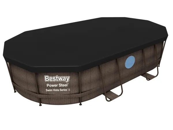 Bestway Power Steel 56946, 10949 L, Indrammet pool, Voksen & barn, Stige, Brun, 64,7 kg