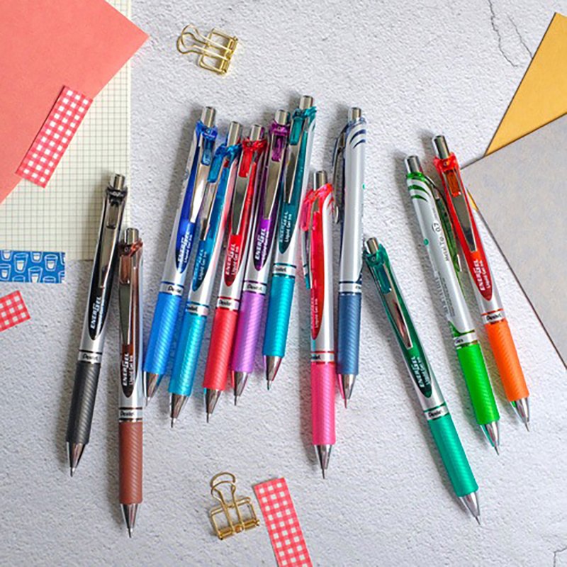 Stylo roller Pentel Energel BL77 rétractable pointe 0,7 mm - écriture moyenne