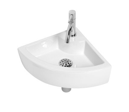 Plieger Miami hoekfonteinset compleet 32x32cm wit