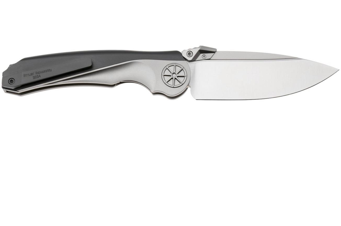 Rike Knife Tissot 1 Satin Böhler M390, DLC Titanium, zakmes