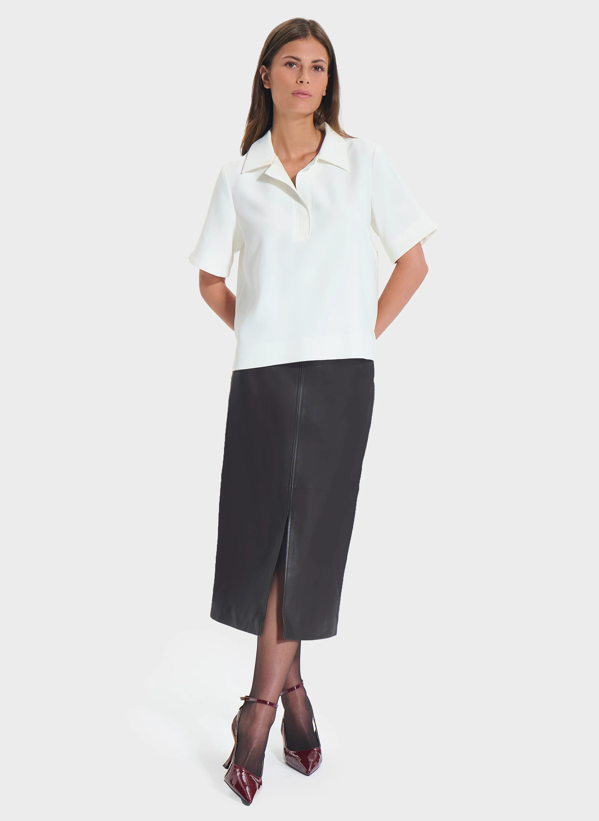 TENDRESSE - Top col chemise | Blanc