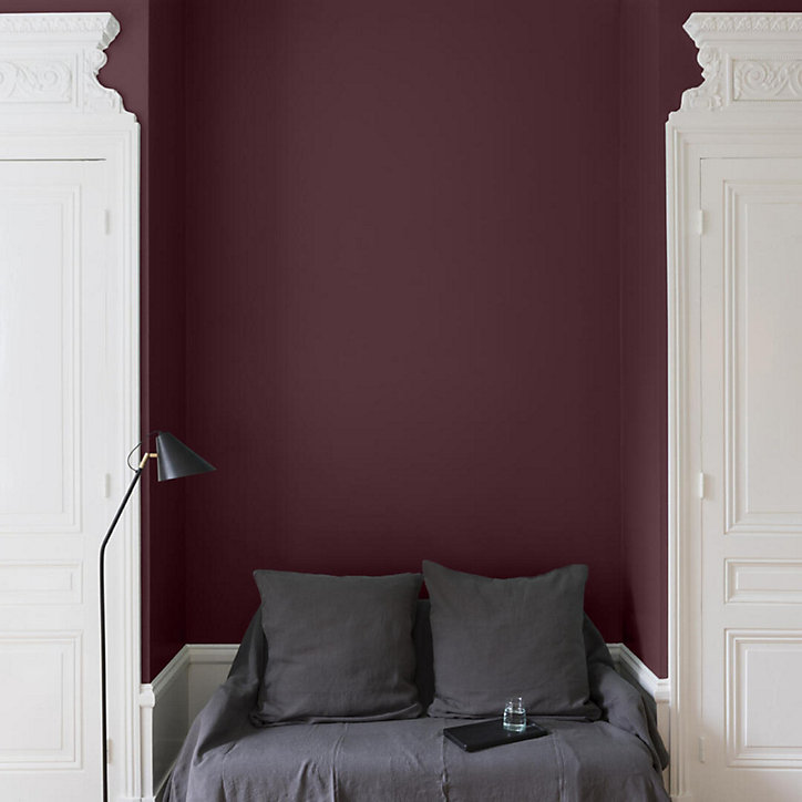 Peinture multisupport murs, plafonds et boiseries Velours de peinture rouge coq au vin Libéron 2,5L