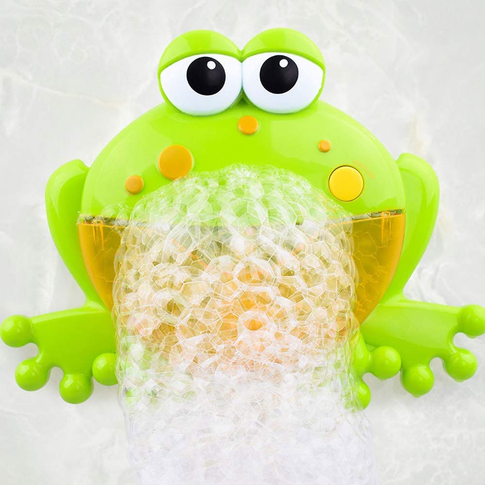 Badewannen Seifenblasen Maschine Interaktives Kinder Wasser Spielzeug Bubble Maker (Batteriebetrieben) - Frosch