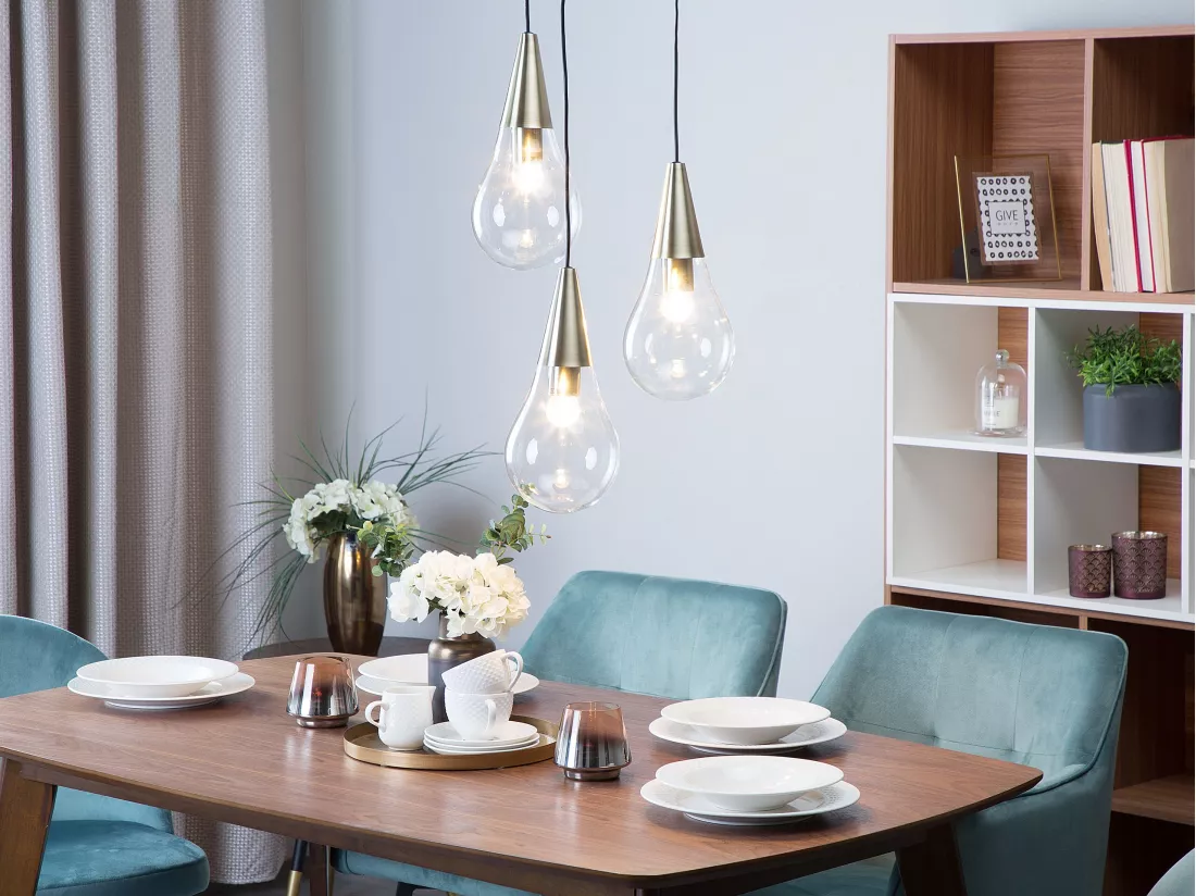 Lampe suspension VESLE Verre Laiton