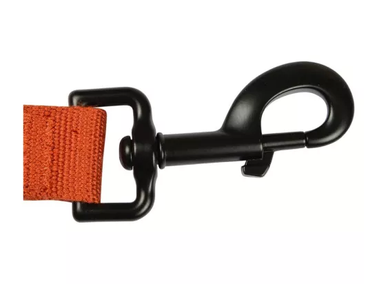 Laisse pour chien en viscose de bambou - Orange - L 120 x l 2,5 cm