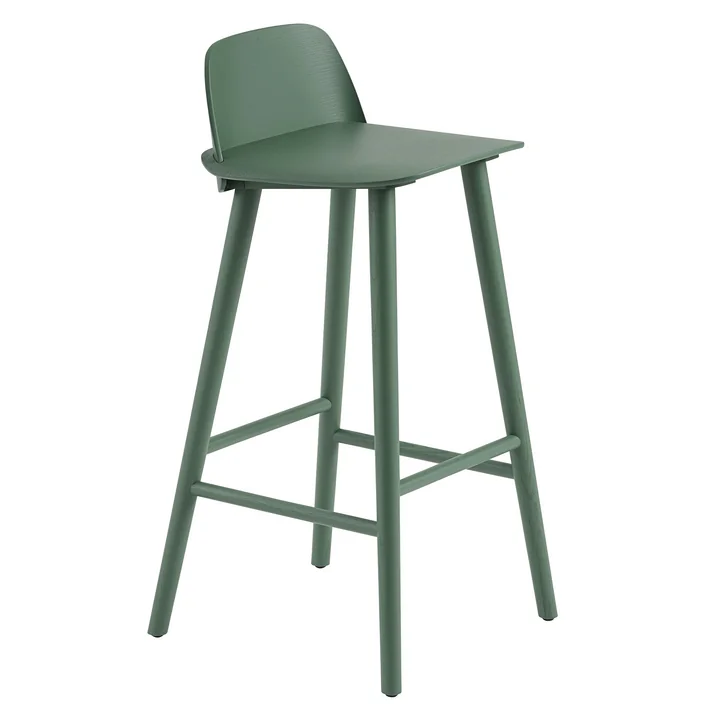 Muuto - Nerd Barhocker H 75 cm, grün