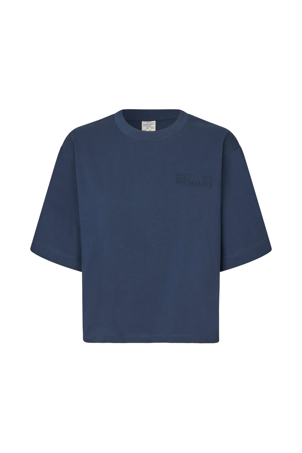 Baum und Pferdgarten  Jian cropped t-shirt - Baritone Blue