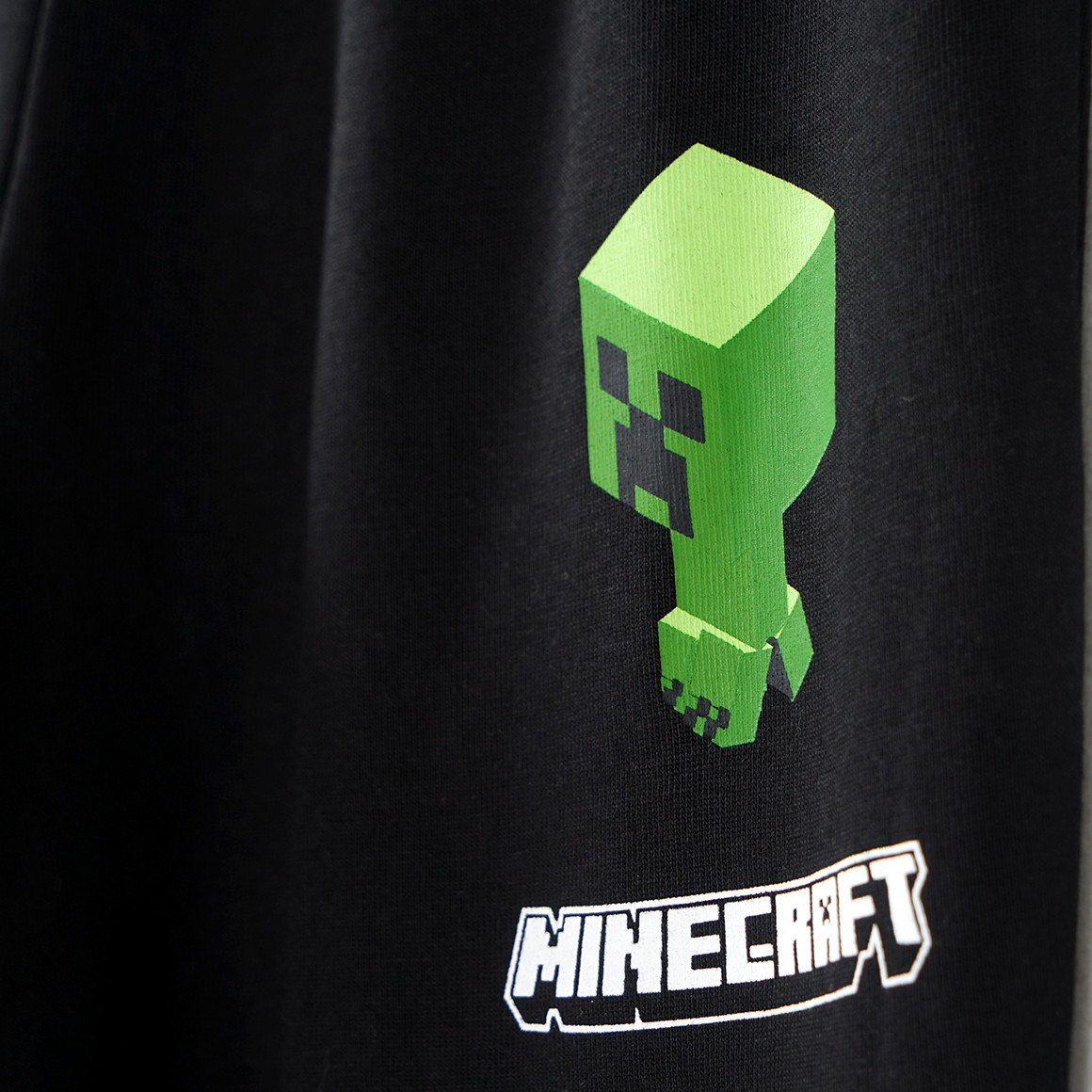 Yigga Minecraft Schlafanzug mit Prints schwarz / hellgrün