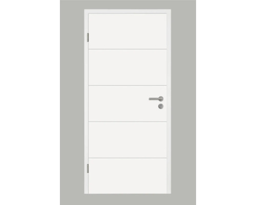 Pertura Perla 05 SSK1 appartementsdeur, wit gelakt (vergelijkbaar met RAL 9010), KK III, 86x198,5 cm, DIN links