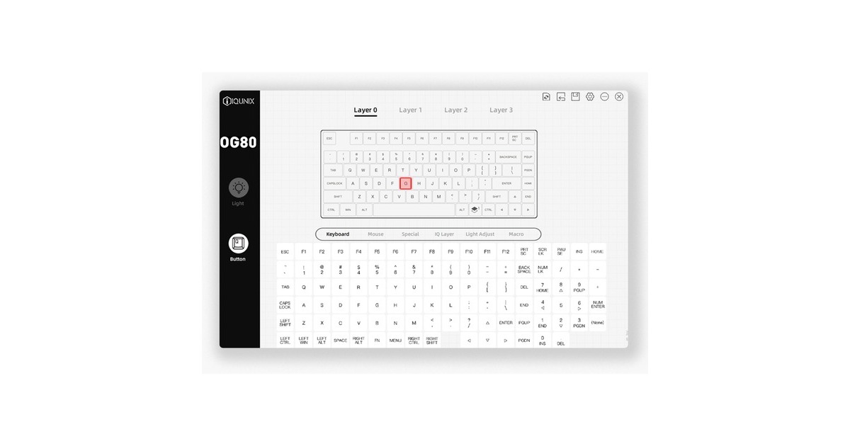 IqunixOG80 Lavandin Wireless Mechanical Keyboard, gaming toetsenbord  (Lavendel, US lay-out, Cherry MX Red, 80% (TKL), Hot-swappable, PBT, 2.4GHz | Bluetooth 5.1 | USB-C)