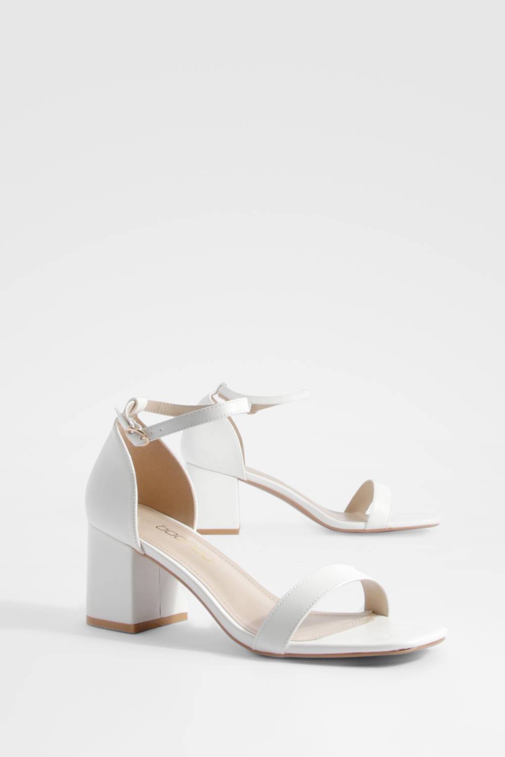boohoo Talons à talon bas, coupe large et minimalistes