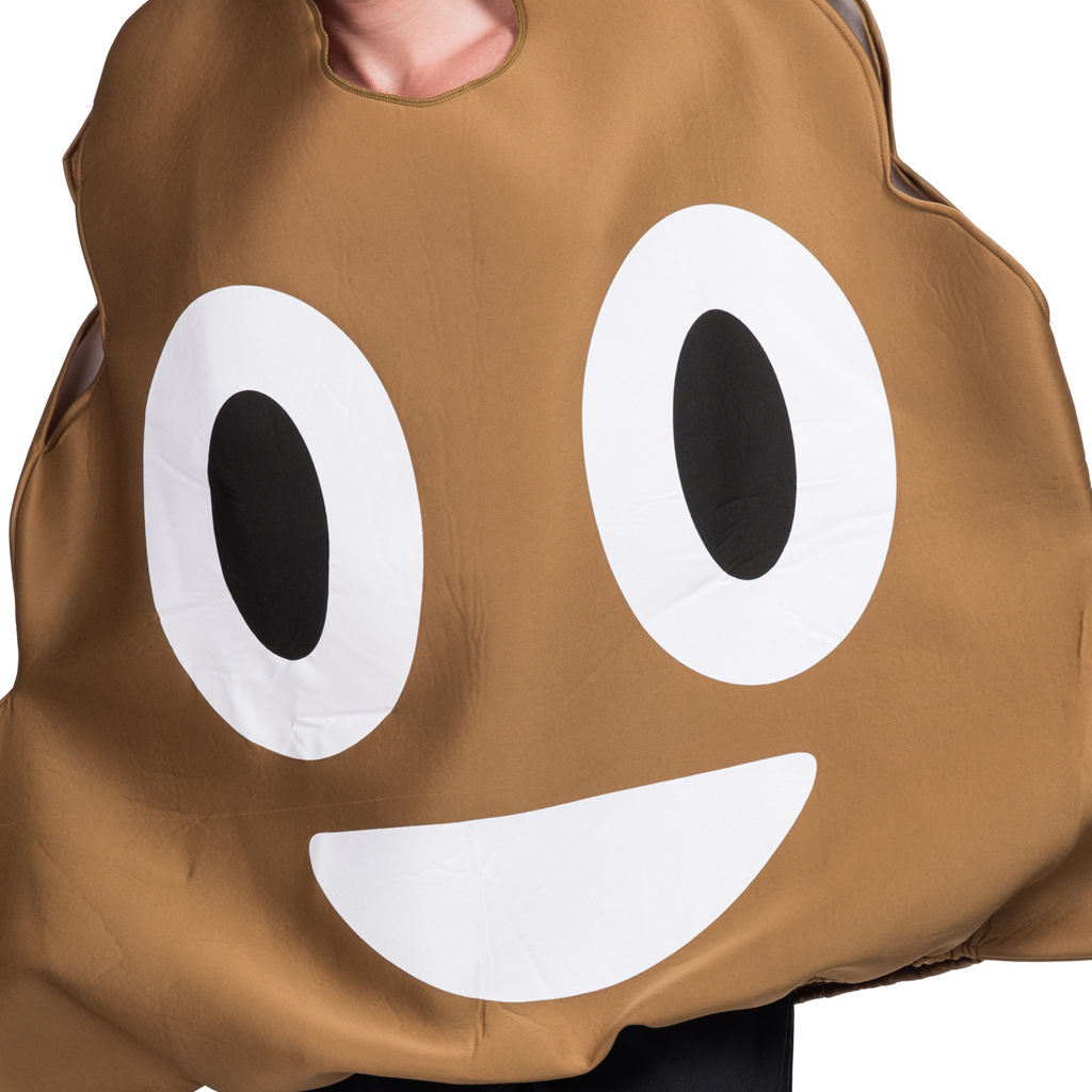 (150-170cm) Fasnachts Erwachsenen Kostüm Emoji Kackhaufen Verkleidung für Motto Partys / Halloween - Braun