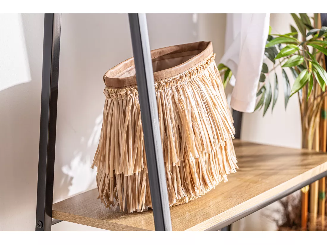 Sac en fibre naturelle marron 20x12x23 cm - lot de 2