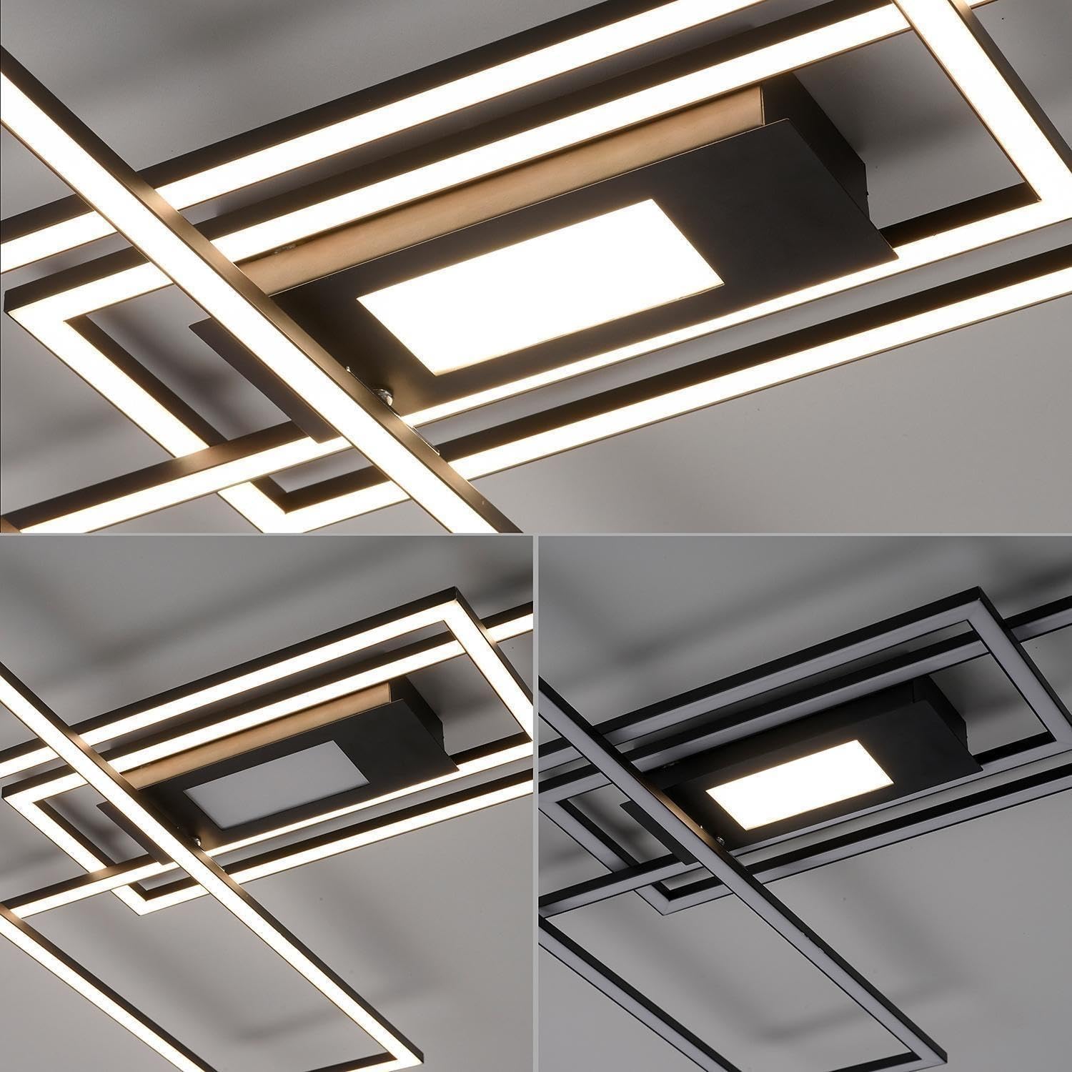 Just Light Deckenlampe Deckenleuchte Wohnzimmerlampe LED dimmbar Fernbedienung L 98,9 cm