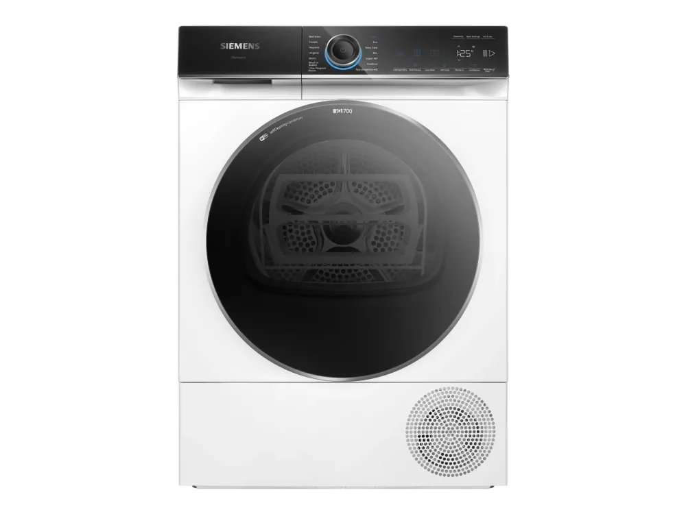 Siemens iQ700 WQ46B2DPDN - Tørremaskine - Wi-Fi - bredde: 59.8 cm - dybde: 66.5 cm - højde: 84.2 cm - frontbetjening - hvid