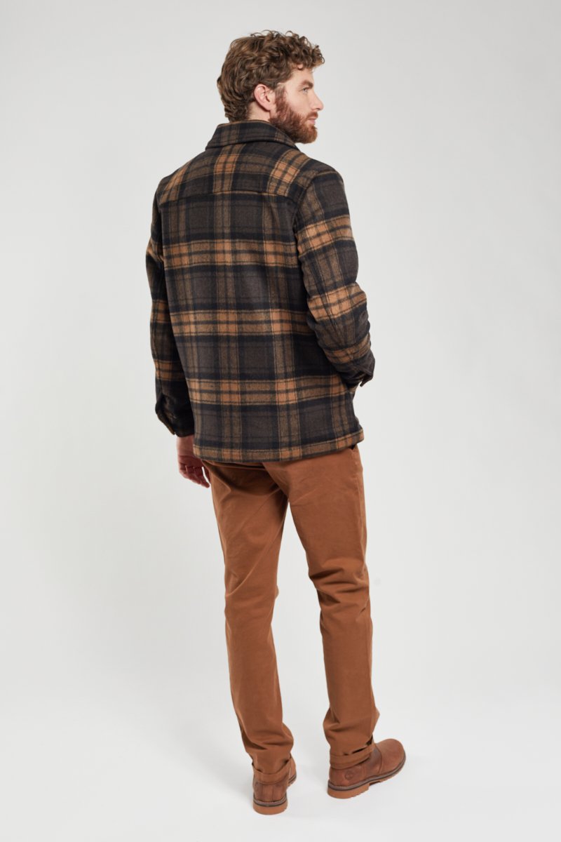 Veste pêcheur à carreaux - laine